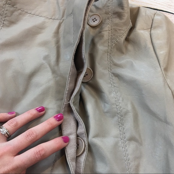 BCBGMAXAZRIA | genuine leather jacket asymmetrical - Picture 6 of 8